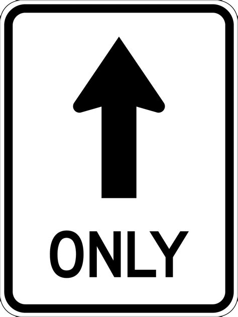 One Way Traffic Arrow Symbol Only Road Signs Uss