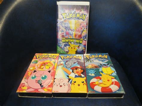 pokemon vhs lot of 4 the first movie jigglypuff pop seaside pikachu mt moon 85391862031 ebay