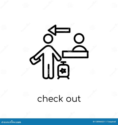 Check Out Icon From Hotel Collection Stock Vector Illustration Of