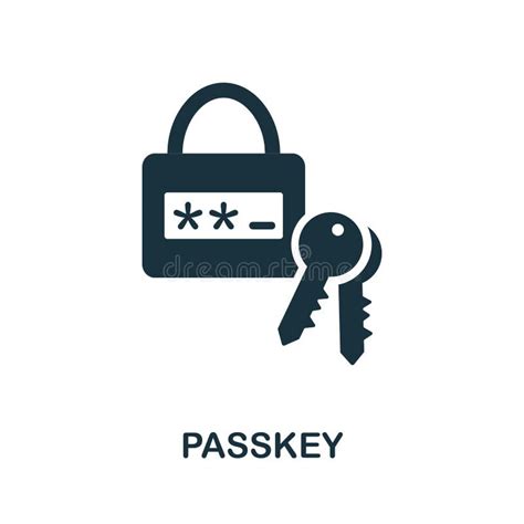 Passkey Flat Icon Colored Element Sign From Internet Security