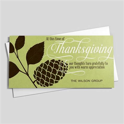 Pinecone And Leaves Thanksgiving Greeting Cards By Cardsdirect