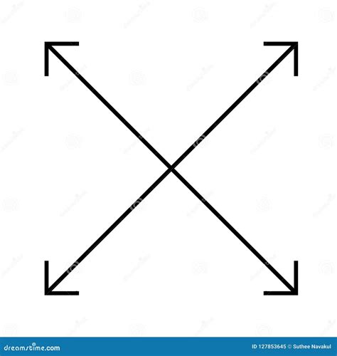 Icono De Cuatro Flechas En El Fondo Blanco Estilo Plano Cuatro Flechas