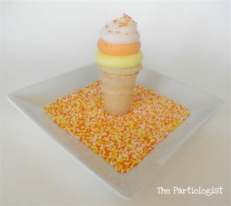 The Partiologist Candy Corn Ice Cream Muffin Cones