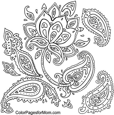 Easy Paisley Coloring Pages At Free Printable
