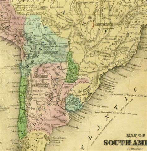 South America Map 1844 Original Art Antique Maps And Prints