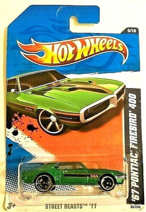 Hot Wheels Street Beasts Pontiac Firebird Green Mattel