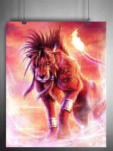 Red Xiii Final Fantasy Vii Remake Limited Edition Fine Art Etsy