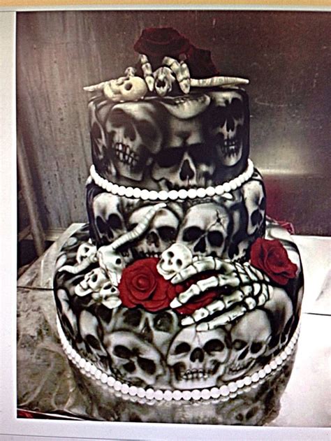 Skull Wedding Cakes Gothic Birthday Cakes Skull Cake