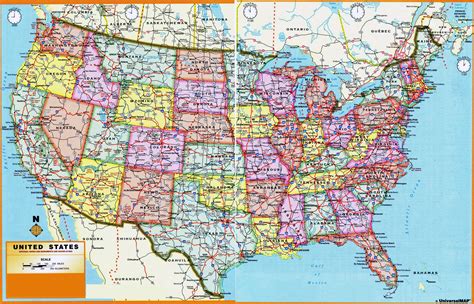 More images for printable map of the united states with major cities and highways » Large scale administrative divisions map of the USA | USA ...