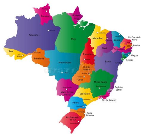 Brazil Map Cartoon