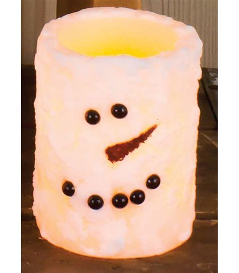 Snowman Unscented Pillar Candle Pillar Candles Candles Scented