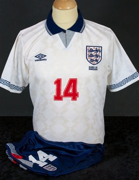 Find a new england jersey at fanatics. England's Home Uniform European Championship 1992
