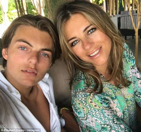 Elizabeth Hurley Makes Son Damian Take Her Bikini Pictures Daily Mail