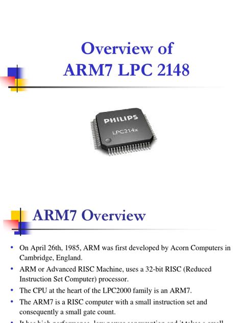 Introduction To The Arm7 Lpc2148 Microcontroller An Overview Of Its