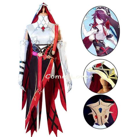 Genshin Impact Rosaria Cosplay Costumes Sexy Unisex Game Role Playing Clothing Full Sets High