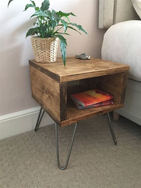 Rustic Wooden Bedside Table Night Stand Made From Reclaimed Etsy