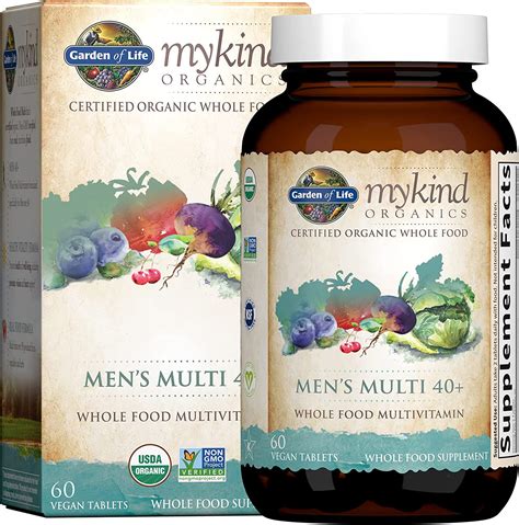 Buy Garden Of Life Mykind Organics Whole Food Multivitamin For Men 40 60 Tablets Vegan Mens