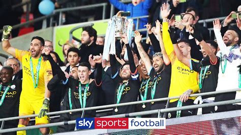 Manchester City Lift Carabao Cup Trophy After 2 1 Win Over Aston Villa