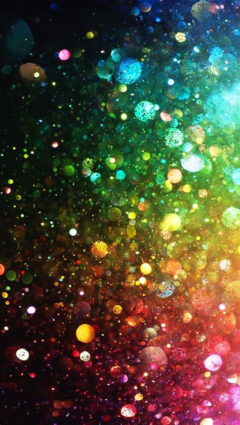 Rainbow Bokeh Wallpaper Glitter Wallpaper Rainbow