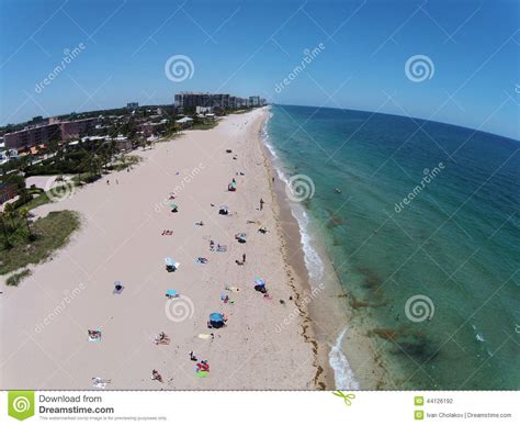 South Florida Beach Aerial View Stock Photo Image Of Recreation