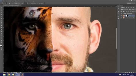 Photoshop Tutorial Tiger Face Blend Updated With Eng Subs Youtube