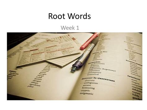 PPT  Root Words PowerPoint Presentation, free download  ID5149360