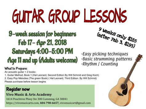 Guitar Group Vivo Music And Arts Academy Music And Arts Lessons
