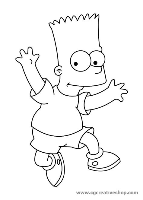 Laminas Para Colorear Coloring Pages Bart Simpson Para Dibujar Coloring