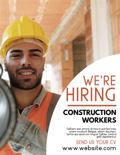 Construction Workers Or Generic Workers Hirin Template Postermywall