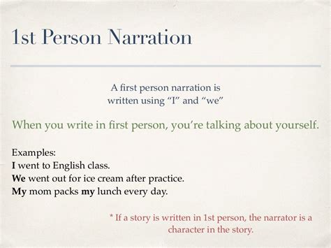 Narration 1st 2nd And 3rd Person Writing Narrator
