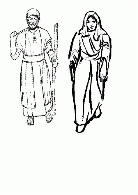 Vector cartoon christian holiday illustration coloring book. Coloring Page Of Joesph And Mary - Coloring Home