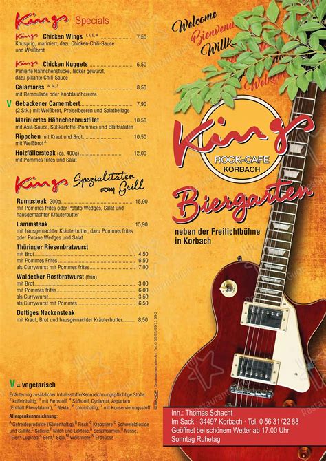 Menu At Kings Pub Bar Korbach