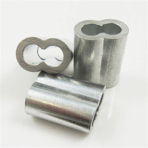 Aluminium Crimps 1mm 8mm 7 Sizes Ferrules For Steel Wire Rope Cable