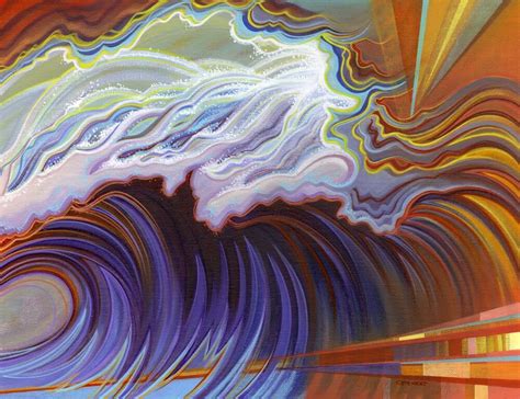 Abstract Surf Art Club Of The Waves
