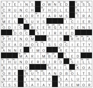 La Times Crossword Answers Tuesday November Nd