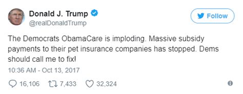 Trump To Stop Paying Obamacare Subsidies For The Poor