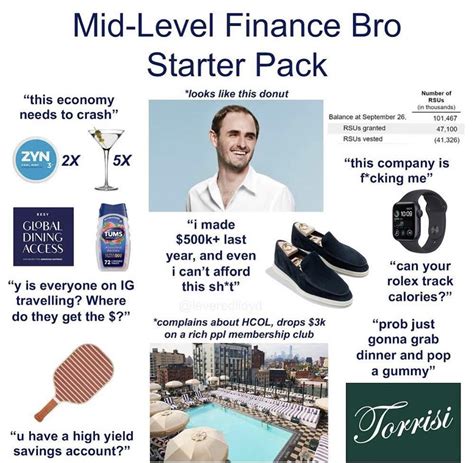 Mid Level Finance Bro Starter Pack Rfinancialcareers