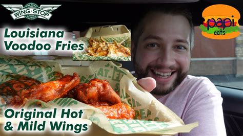 Wingstop Original Hot Mild Classic Wings Louisiana Voodoo Fries Review Youtube