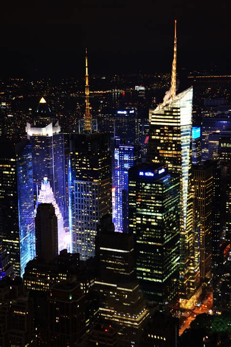 무료 이미지 빛 지평선 밤 시티 마천루 맨해튼 뉴욕시 도시 풍경 도심 황혼 저녁 반사 미국 경계표