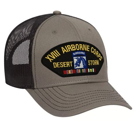 18th Airborne Corps Desert Storm Od Green Mesh Back Cap New Od Green