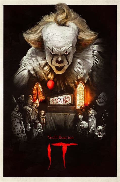 Posters Prints Home Garden Hot IT Movie Pennywise Stephen King Horror Silk Poster X