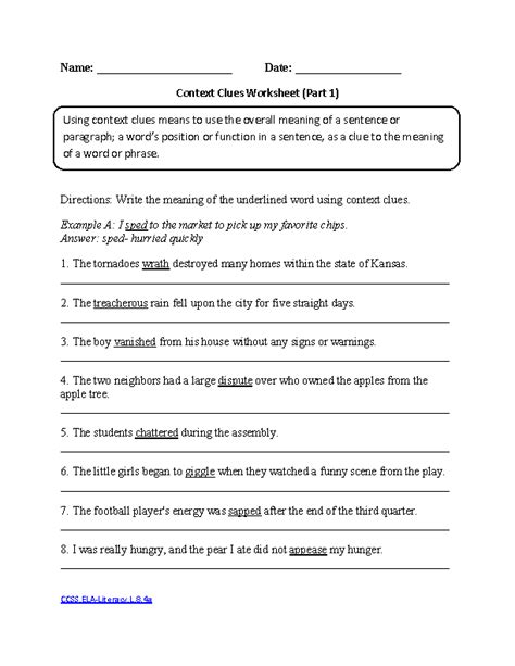 Free Printable 8th Grade Language Arts Worksheets Worksheet Now