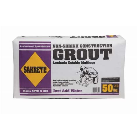 Sakrete 50 Lb Non Shrink Construction Grout Concrete Mix 46050sk