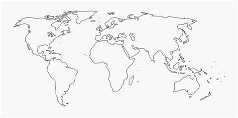 Outline Map Of The World Clipart