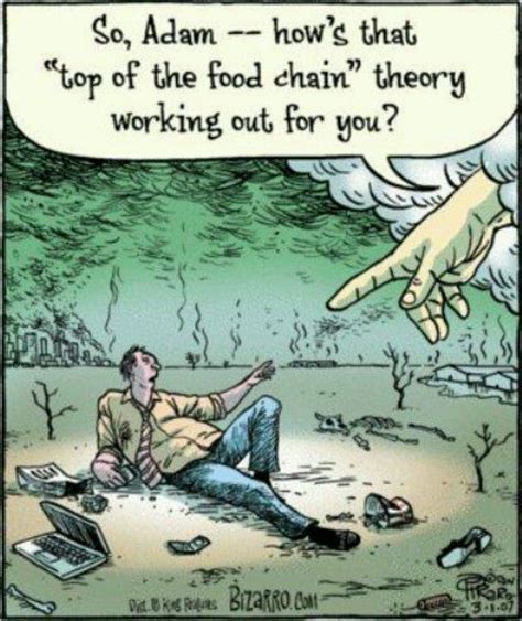 Top Of The Food Chain Vegan Humor Bizarro Comic Humor