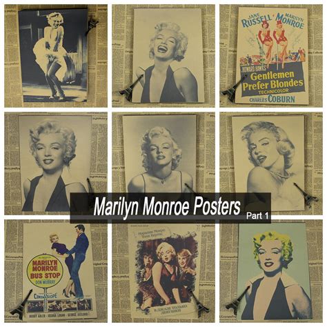 Marilyn Monroe Posters Kraft Paper Nostalgic Complex Characters Ancient
