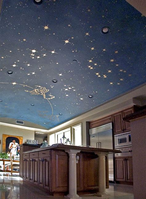 Transform your boring looking ceiling into a spectacular looking sky illuminated with thousands of glowing stars! Kitchen, Constellations | Home, Home decor, House design