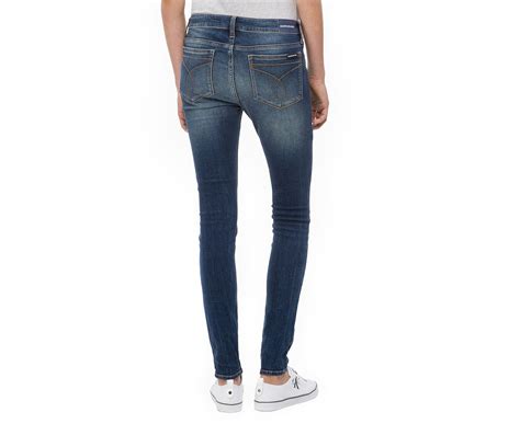Calvin Klein Jeans Womens Mid Rise Supper Skinny Jean Pup Blue