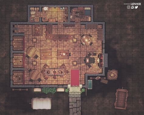 X Cozy Tavern Map Battlemaps Fantasy Map Dnd World Map