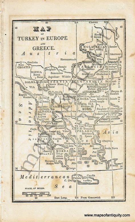 1830 Map Of Turkey In Europe And Greece Antique Map Maps Of Antiquity